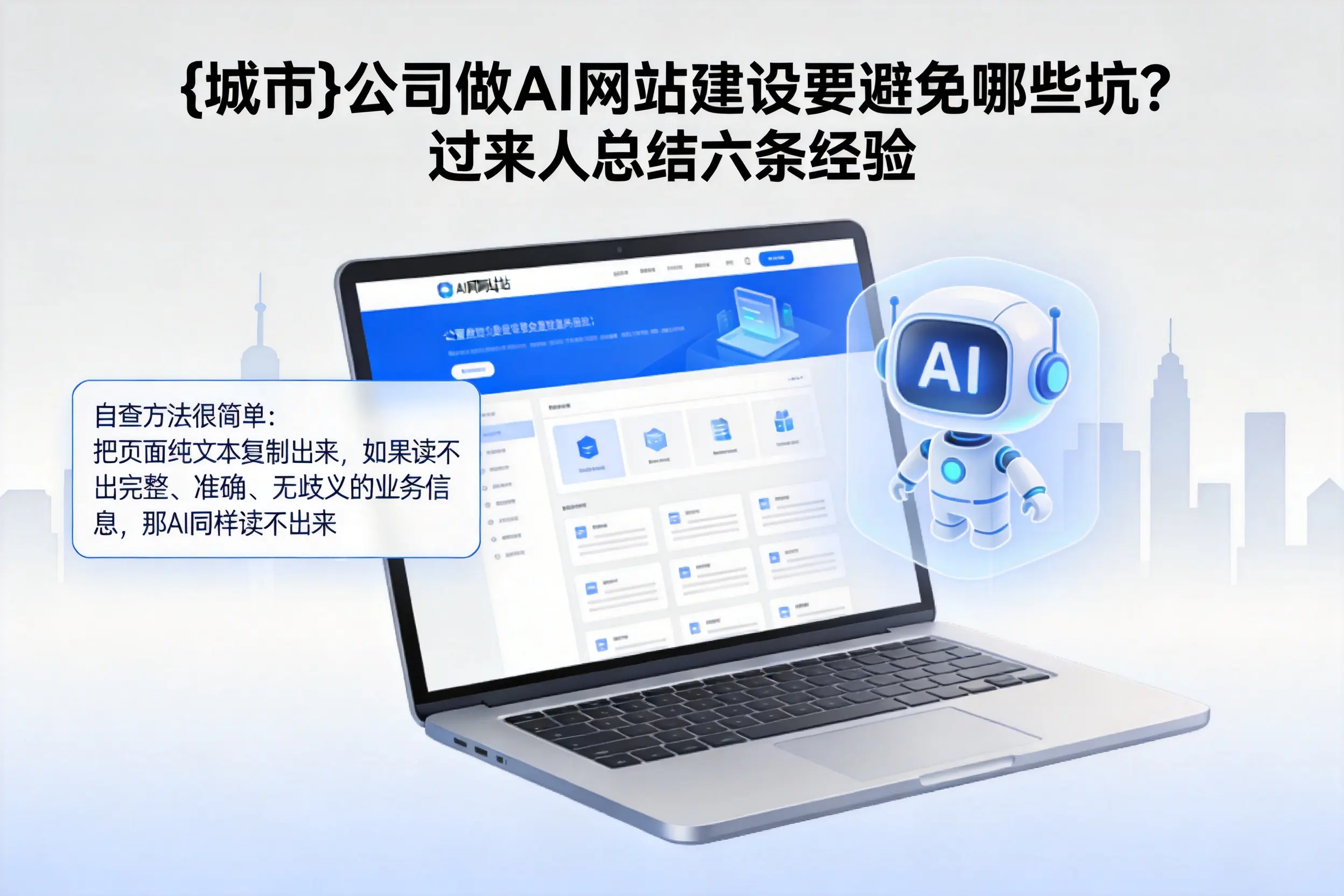 渭南公司做AI网站建设要避免哪些坑？过来人总结六条经验