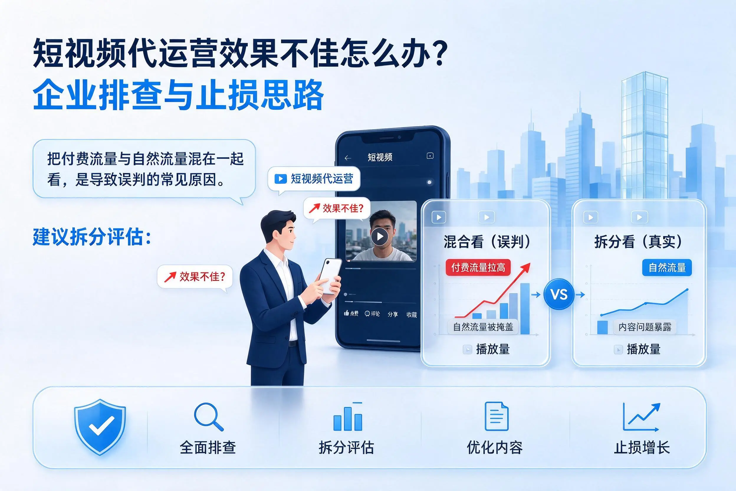 短视频代运营效果不佳怎么办？渭南企业排查与止损思路