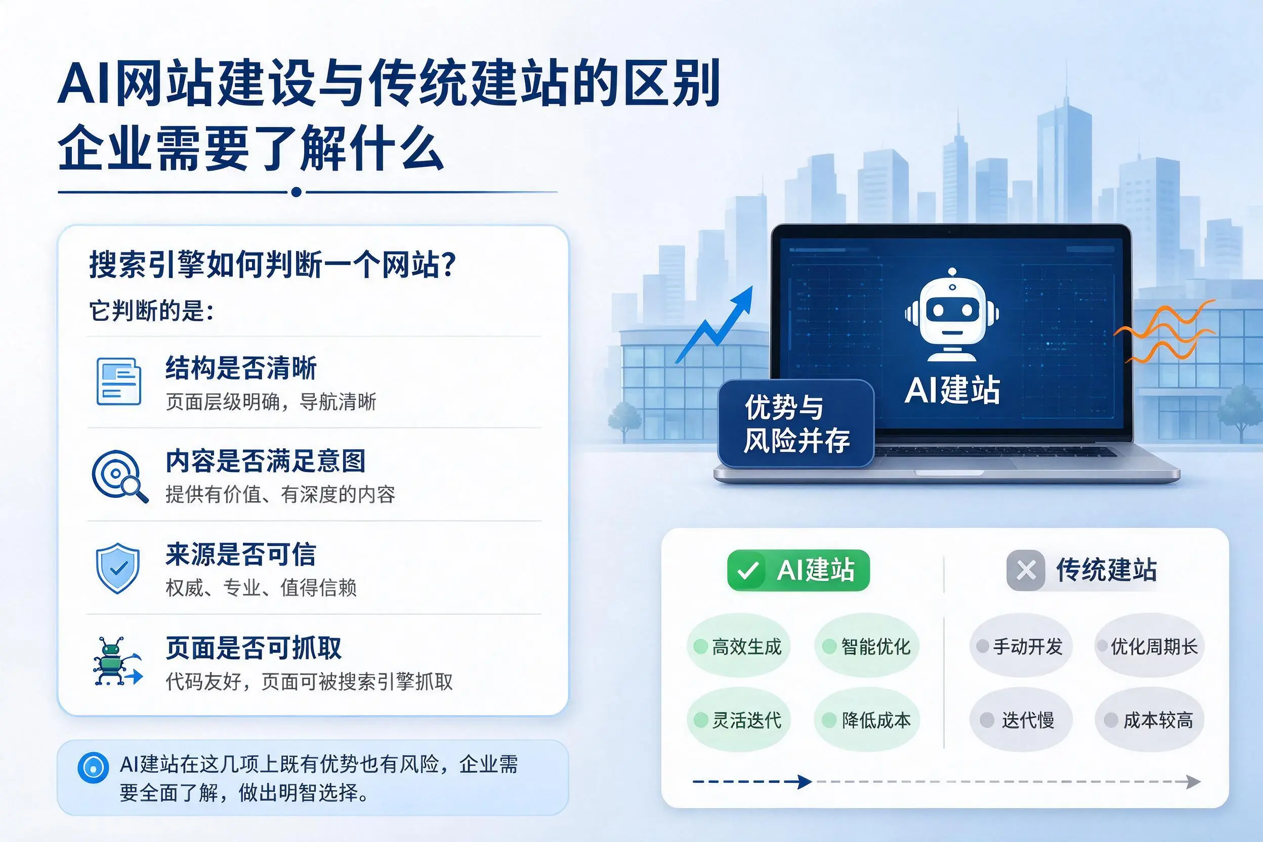 AI网站建设与传统建站的区别,渭南企业需要了解什么