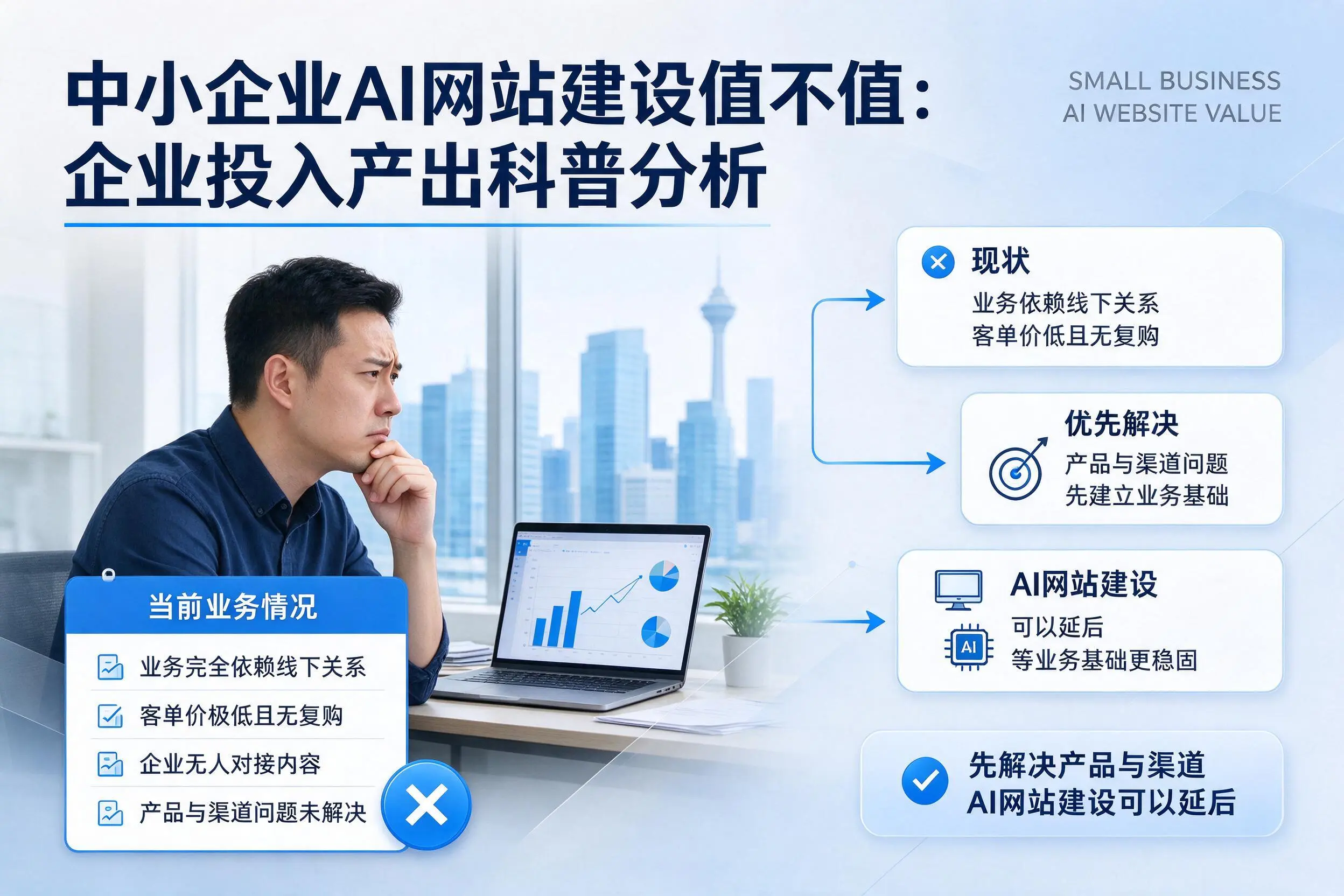 中小企业AI网站建设值不值:渭南企业投入产出科普分析