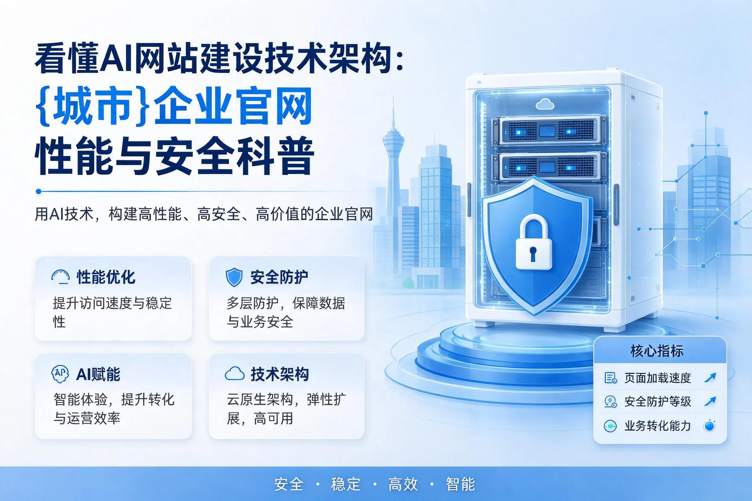 看懂AI网站建设技术架构：渭南企业官网性能与安全科普