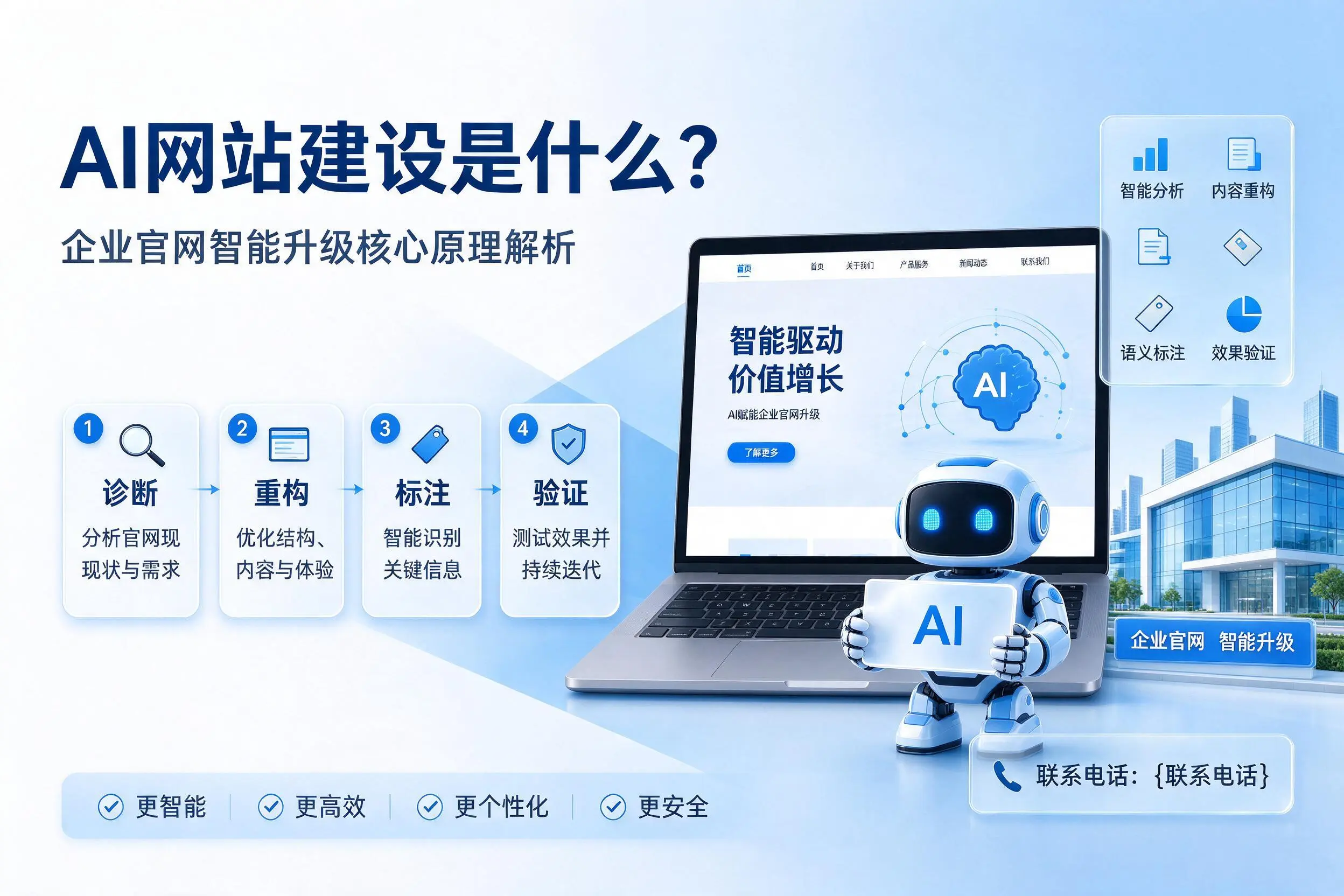 AI网站建设是什么？渭南企业官网智能升级核心原理解析