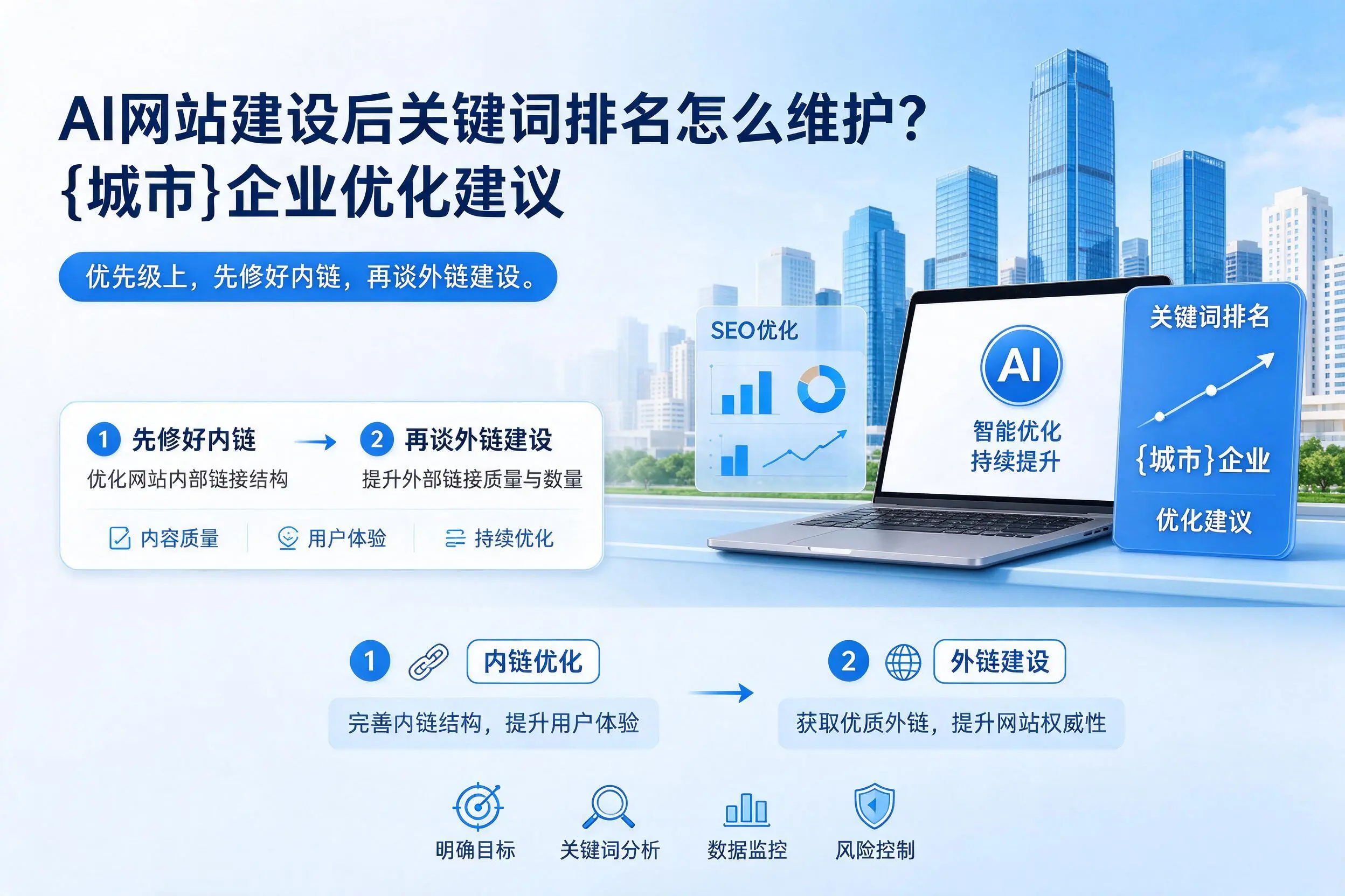 AI网站建设后关键词排名怎么维护?渭南企业优化建议