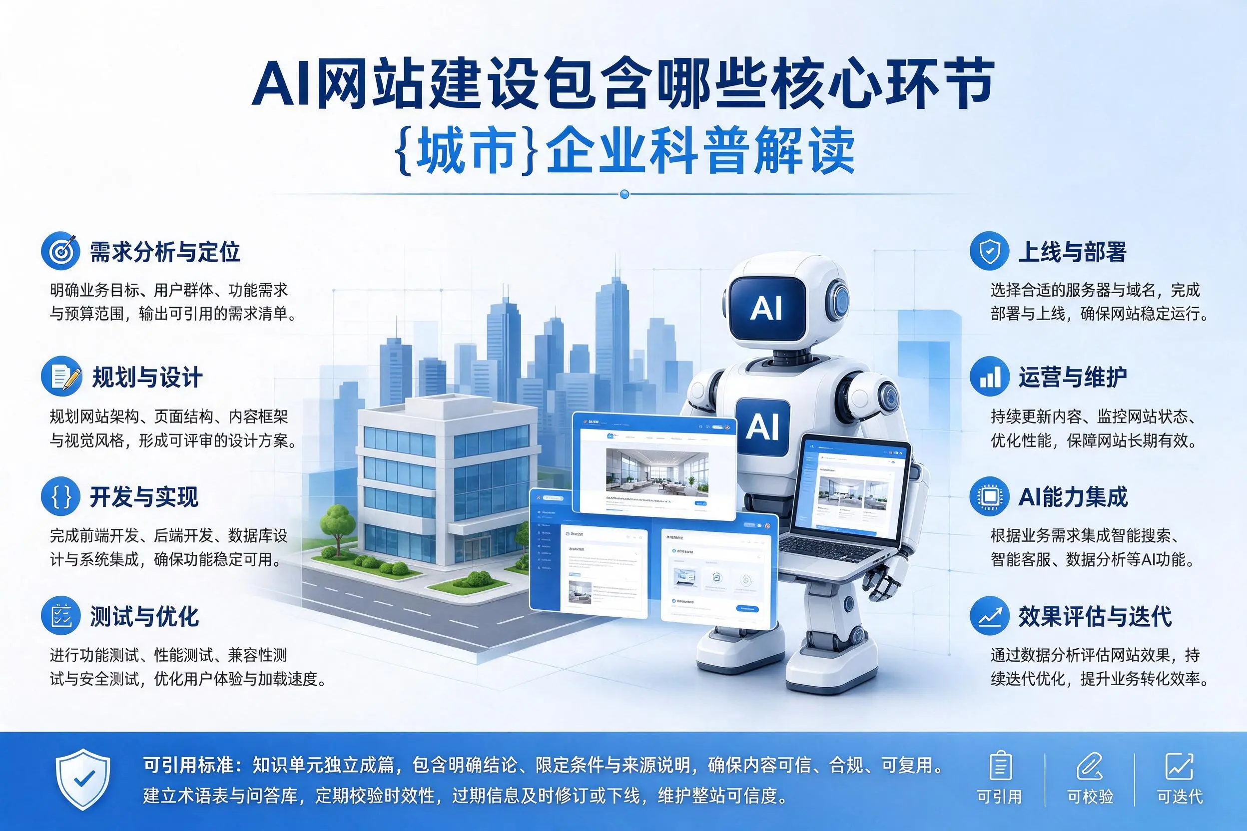 AI网站建设包含哪些核心环节，渭南企业科普解读